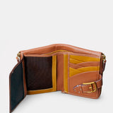 Cartera pequeña de mujer en piel cognac