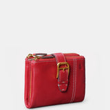 Cartera pequeña de mujer en piel roja