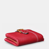 Cartera pequeña de mujer en piel roja