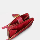 Cartera pequeña de mujer en piel roja