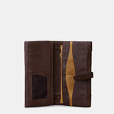 Cartera grande de mujer en piel marrón