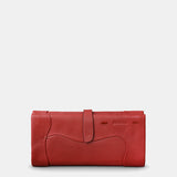 Cartera grande de mujer en piel roja