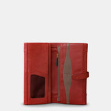 Cartera grande de mujer en piel roja
