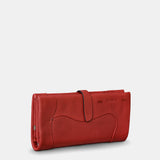 Cartera grande de mujer en piel roja