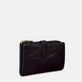 Cartera mediana de mujer en piel negra