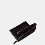 Cartera mediana de mujer en piel negra