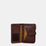 Cartera mediana de mujer en piel marrón