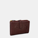 Cartera mediana de mujer en piel marrón