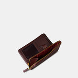 Cartera mediana de mujer en piel marrón