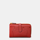 Cartera mediana de mujer en piel roja
