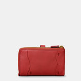 Cartera mediana de mujer en piel roja