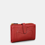 Cartera mediana de mujer en piel roja