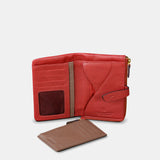 Cartera mediana de mujer en piel roja
