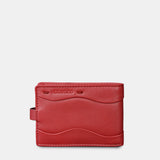 Tarjetero de mujer en piel roja