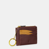 Tarjetero de mujer en piel marrón