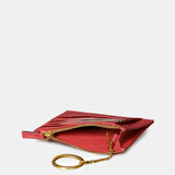 Tarjetero de mujer en piel roja