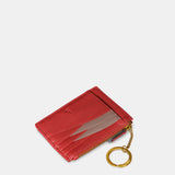 Tarjetero de mujer en piel roja