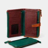 Cartera grande de mujer en piel cognac