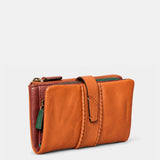 Cartera mediana de mujer en piel cognac