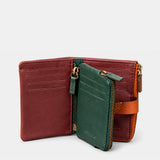 Cartera pequeña de mujer en piel cognac