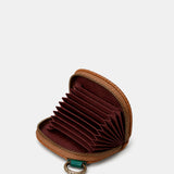 Monedero de mujer en piel cognac
