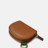Monedero de mujer en piel cognac