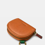 Monedero de mujer en piel cognac