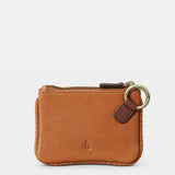 Monedero de mujer en piel cognac