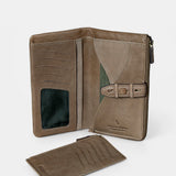 Cartera grande de mujer en piel taupe