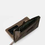 Cartera grande de mujer en piel taupe