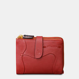 Cartera pequeña de mujer en piel roja