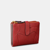 Cartera pequeña de mujer en piel roja