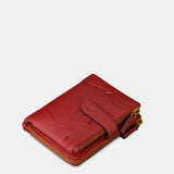 Cartera pequeña de mujer en piel roja