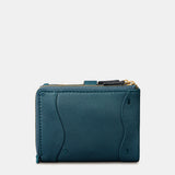 Cartera pequeña de mujer en piel azul
