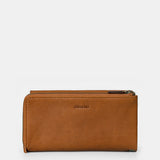 Cartera grande de mujer en piel cognac