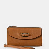 Cartera grande de mujer en piel cognac
