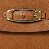 Cartera grande de mujer en piel cognac