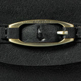 Kleine Damenbrieftasche aus schwarzem Leder.