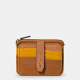 Tarjetero de mujer en piel cognac