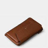 Cartera grande de mujer en piel cognac