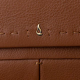 Cartera grande de mujer en piel cognac