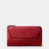 Cartera grande de mujer en piel roja