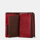 Cartera grande de mujer en piel roja