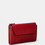 Cartera grande de mujer en piel roja