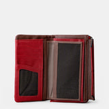 Cartera grande de mujer en piel roja