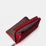 Cartera grande de mujer en piel roja