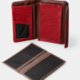 Cartera grande de mujer en piel roja