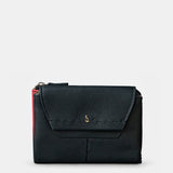 Cartera mediana de mujer en piel negra
