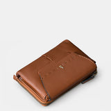 Cartera mediana de mujer en piel cognac