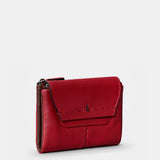 Cartera mediana de mujer en piel roja